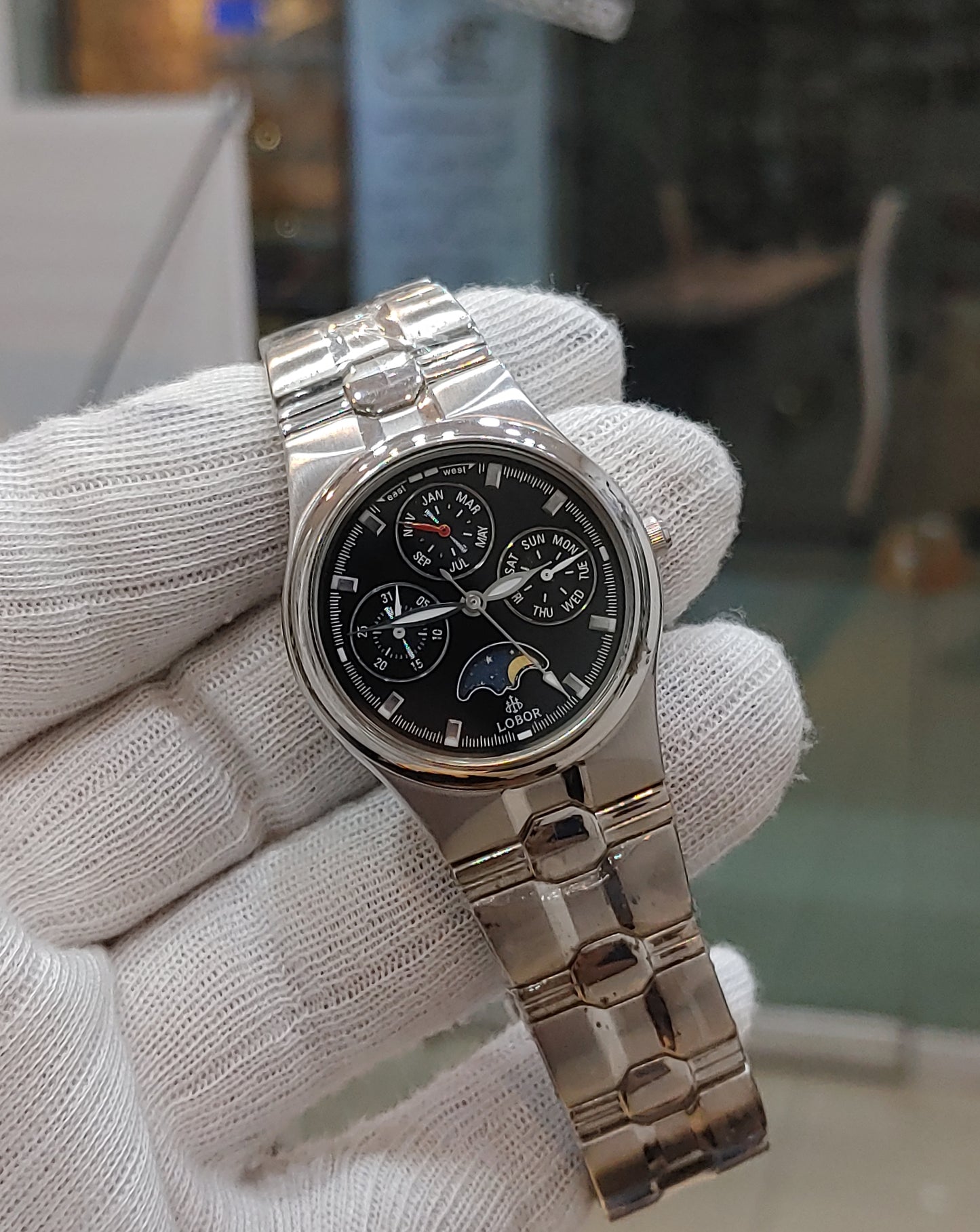 Lobor Watch 38mm Moonphase Chronograph