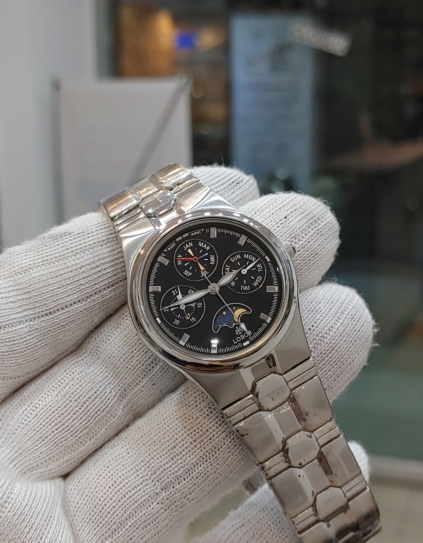 Lobor Watch 38mm Moonphase Chronograph