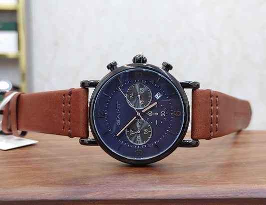 Gant Wrist Watch For Men in Leather Strap Chronograph