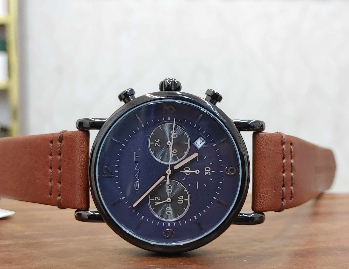 Gant Wrist Watch For Men in Leather Strap Chronograph