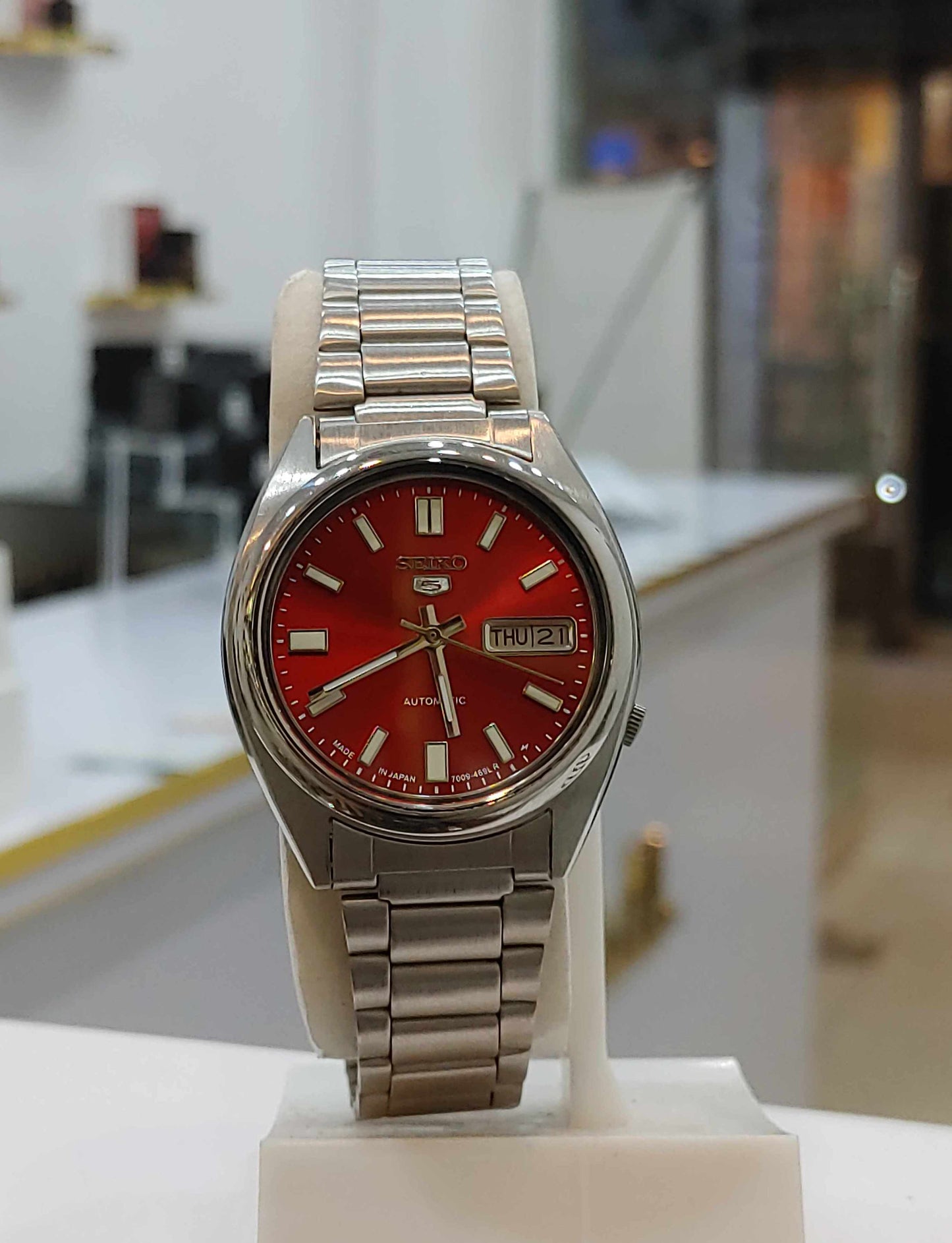 Seiko Limited Red Dial Moded Edition Automatic 38mm Dial Stainless Steel