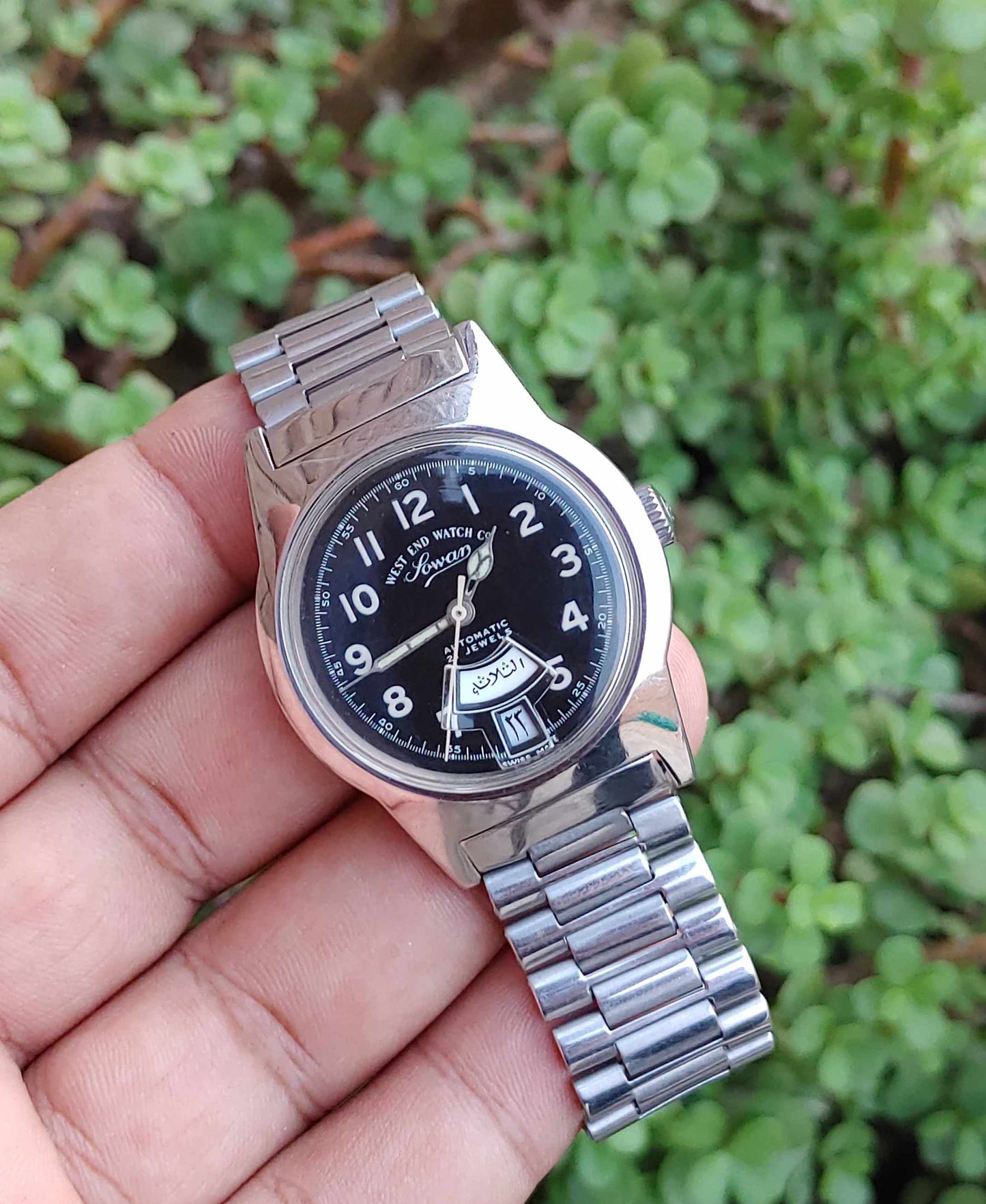 West end Automatic Arabic Day and Date Rare Model