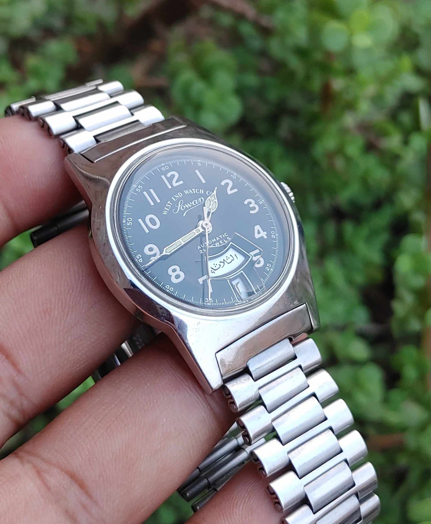 West end Automatic Arabic Day and Date Rare Model