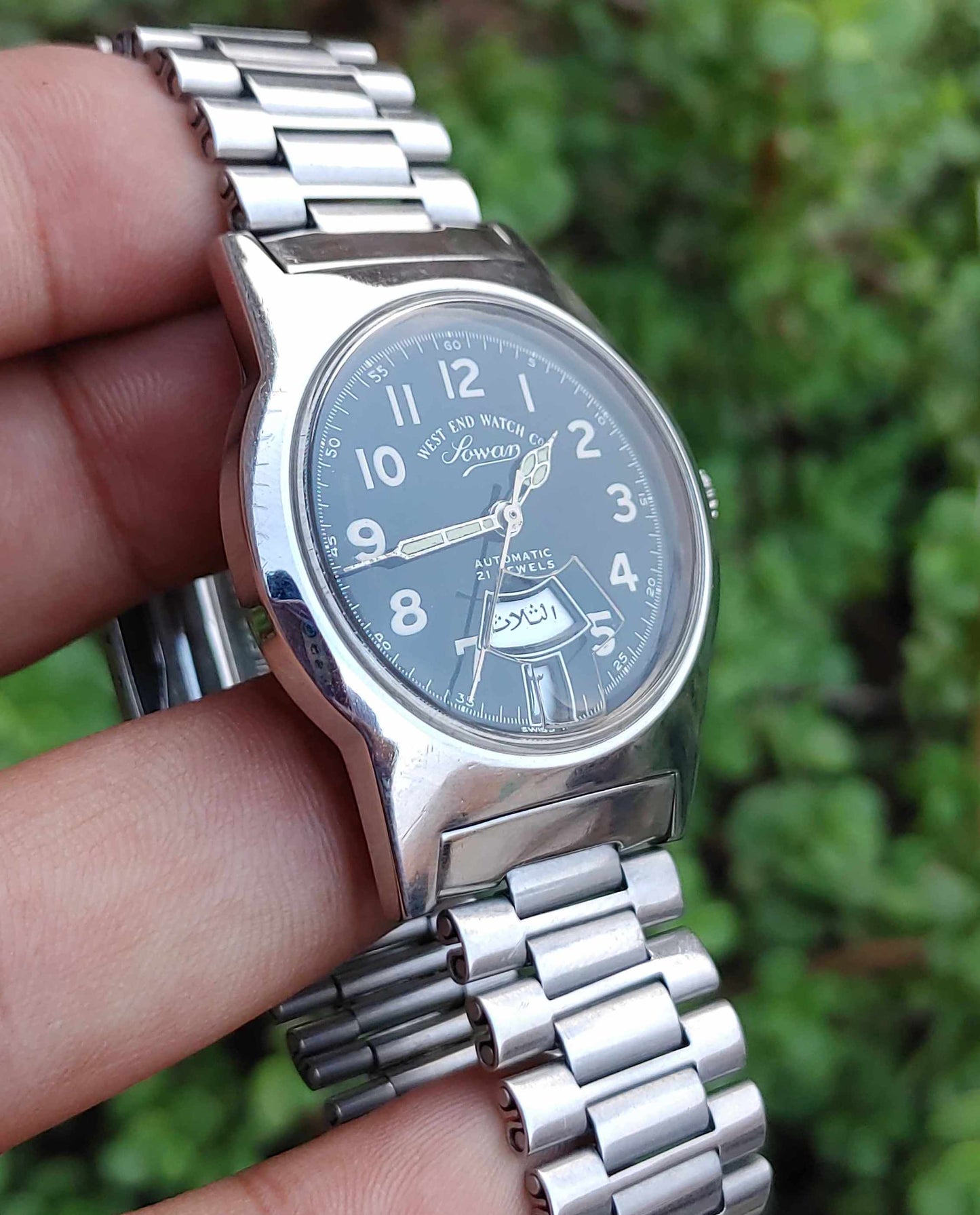 West end Automatic Arabic Day and Date Rare Model