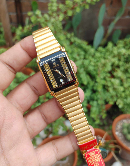 Archi Swiss 2wk Gold Plated Watch 90s Vintage