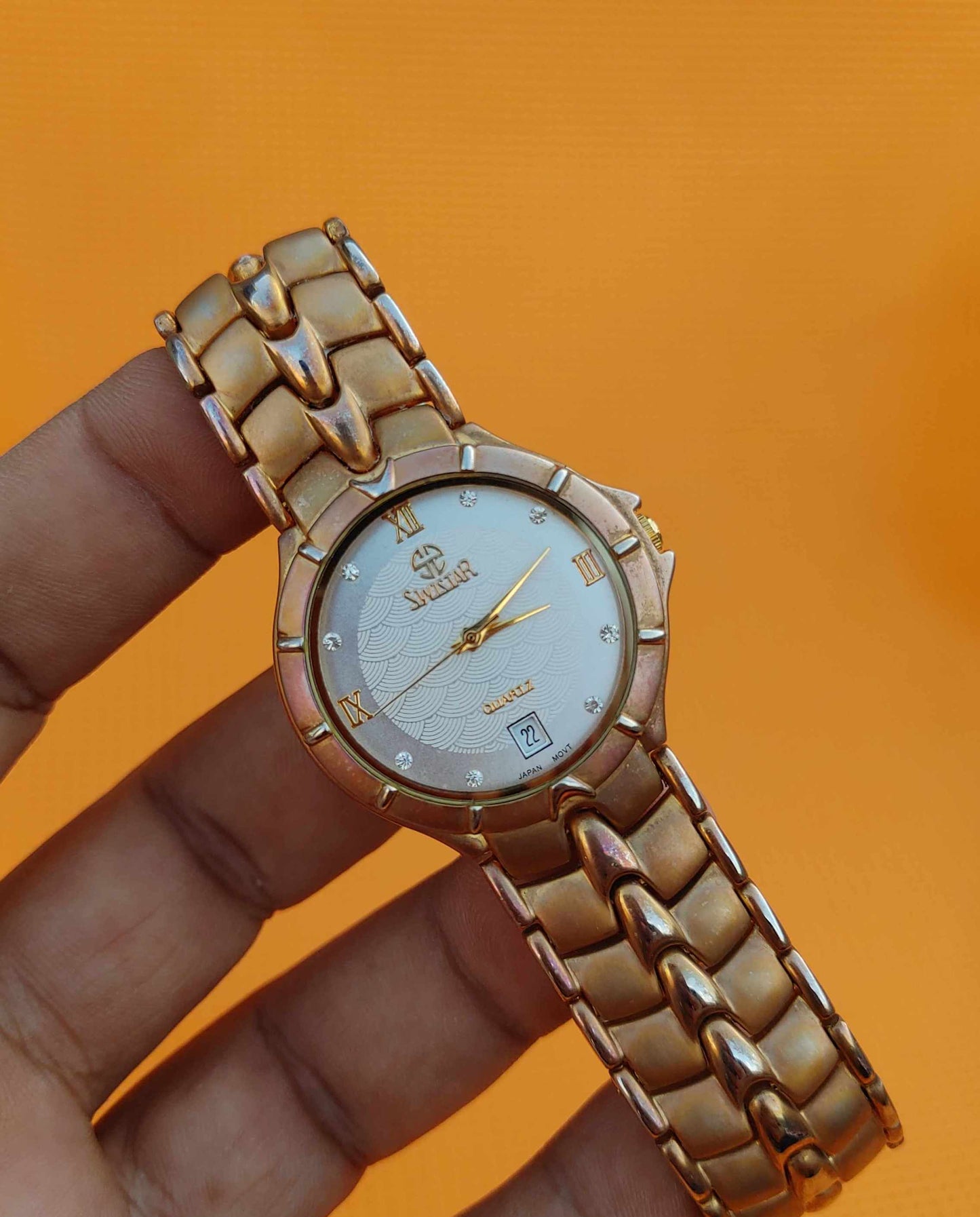 Swistar Vintage 90s Watch 18k Gold Plated