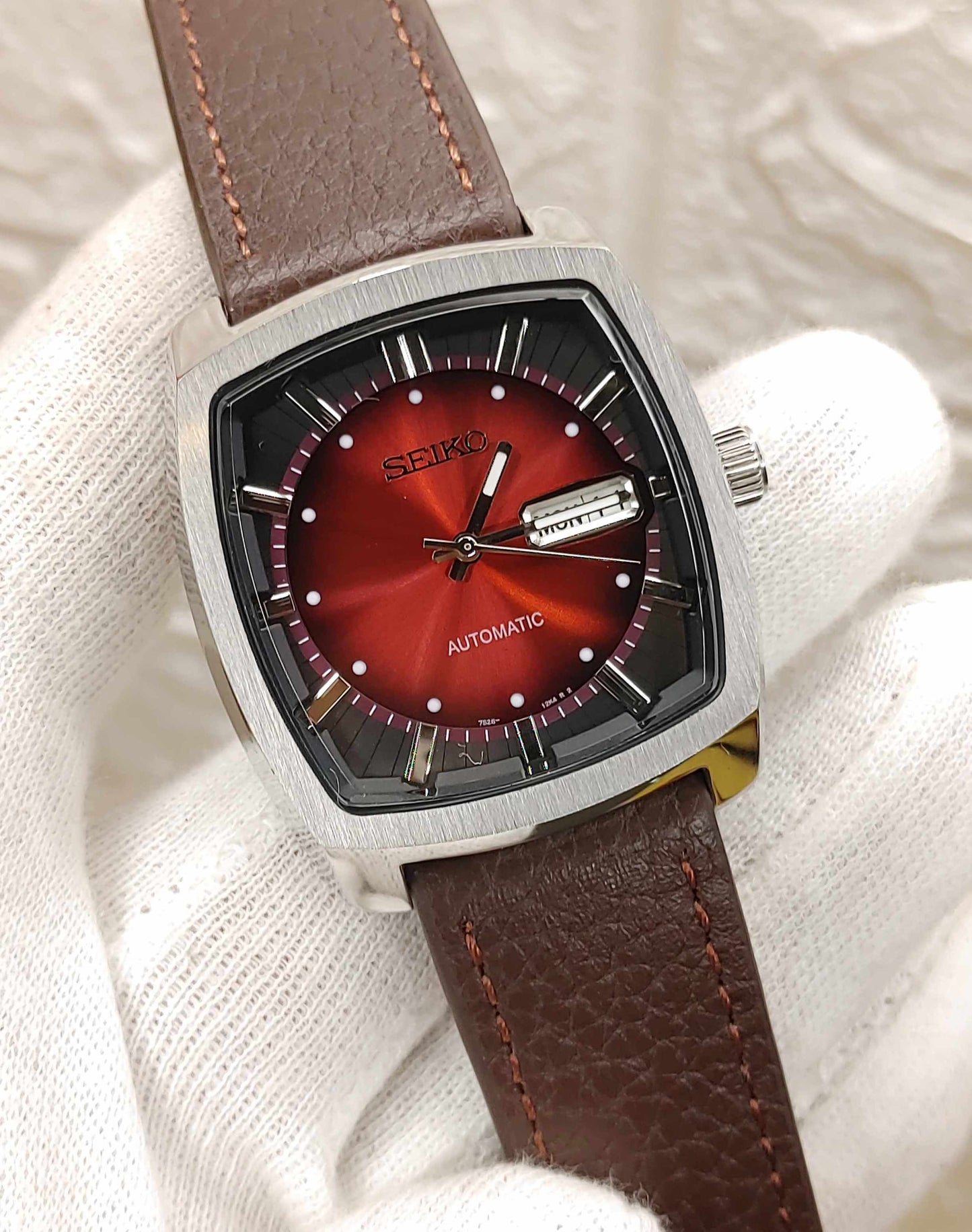 Seiko Recrafted Automatic Watch For men in leather straps