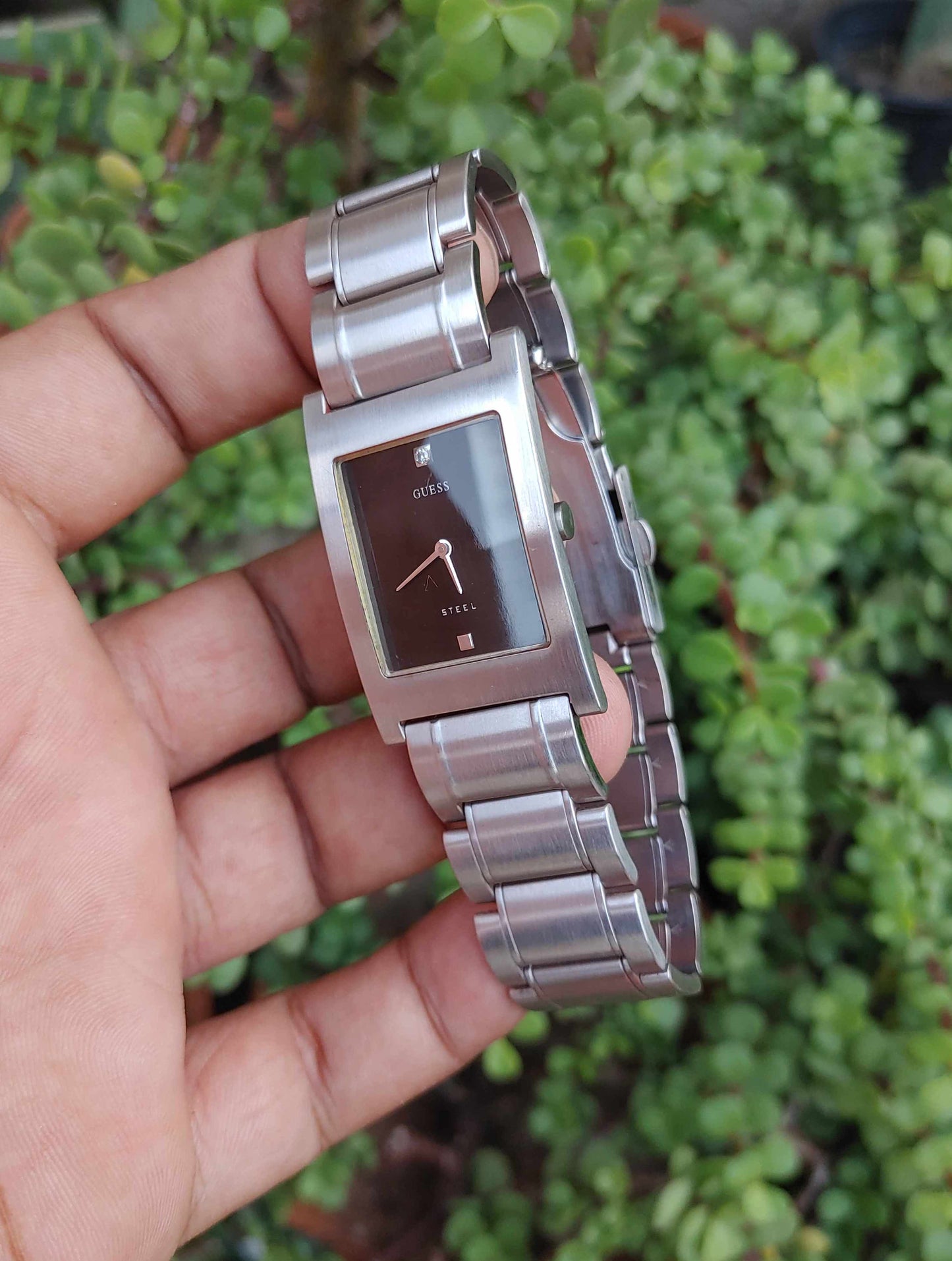 Guess Steel Tank Shape Watch Watch