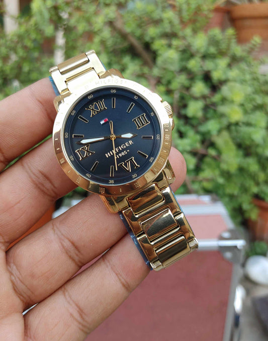 Tommy Hilfiger Watch For Women Black Dial Gold Colour