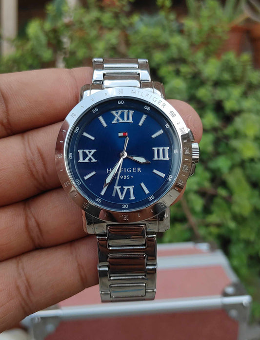 Tommy Hilfiger Blue Dial Wrist Watch For Women Stainless Steel