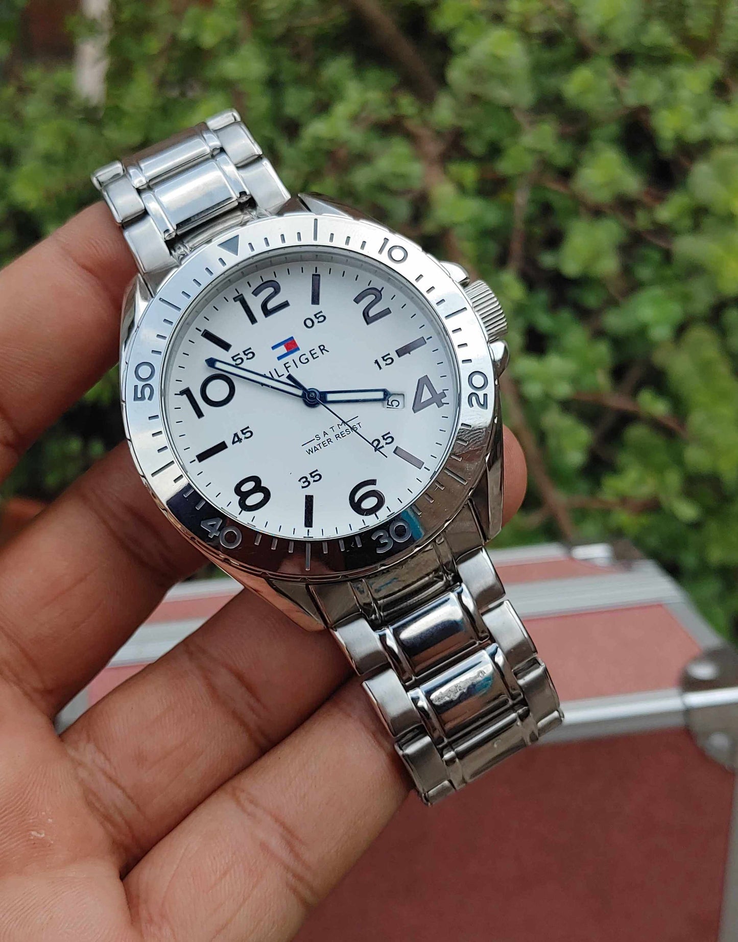 Tommy Hilfiger Solid Stainless-steel Sports Watch For Men