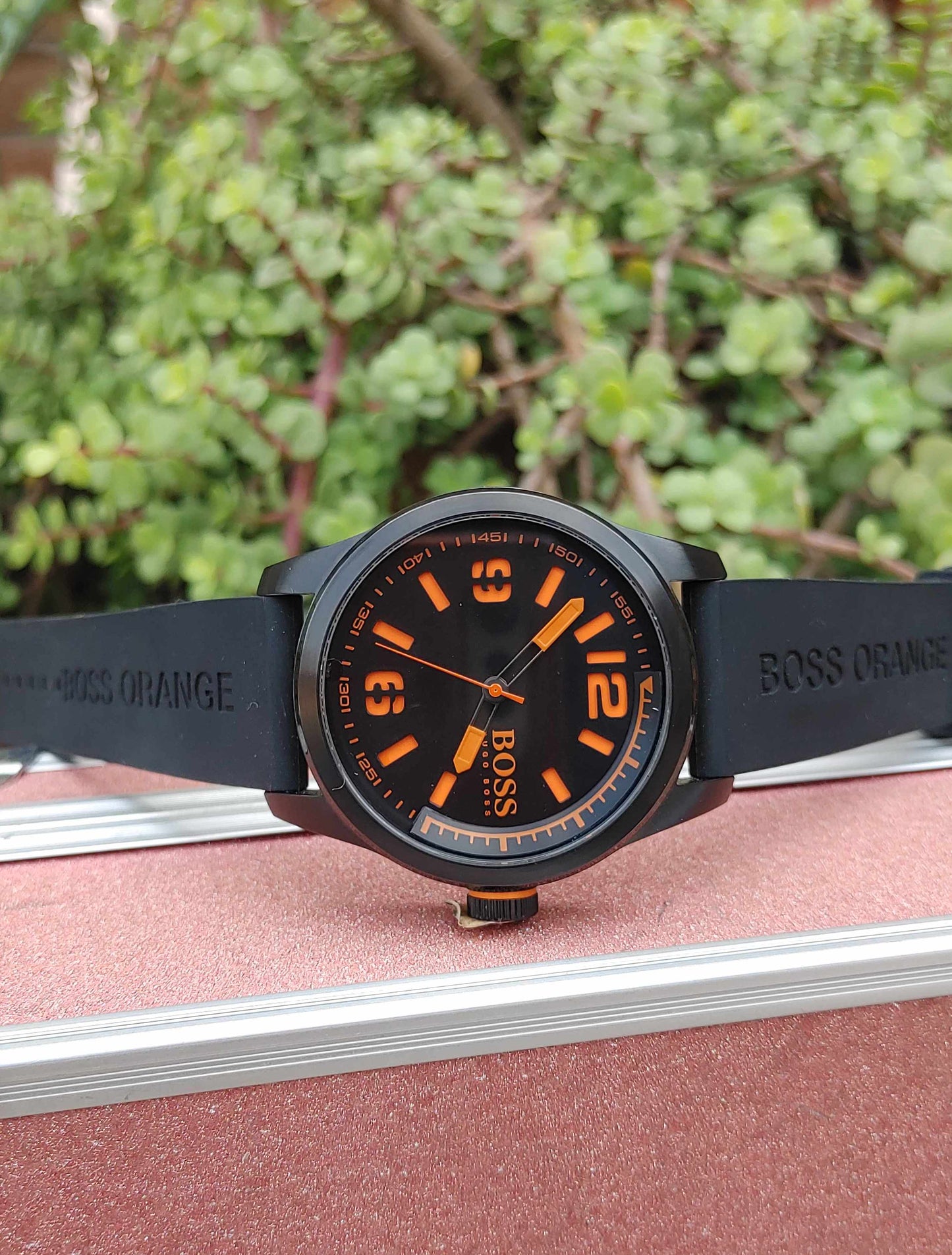 Boss Orange Rubber Strap Watch For Men