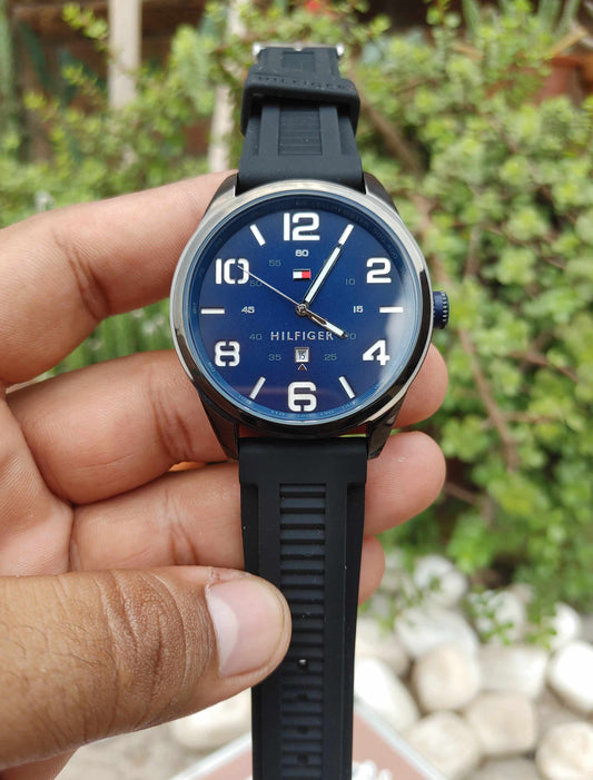 Tommy Hilfiger Rubber Strap Watch For Men