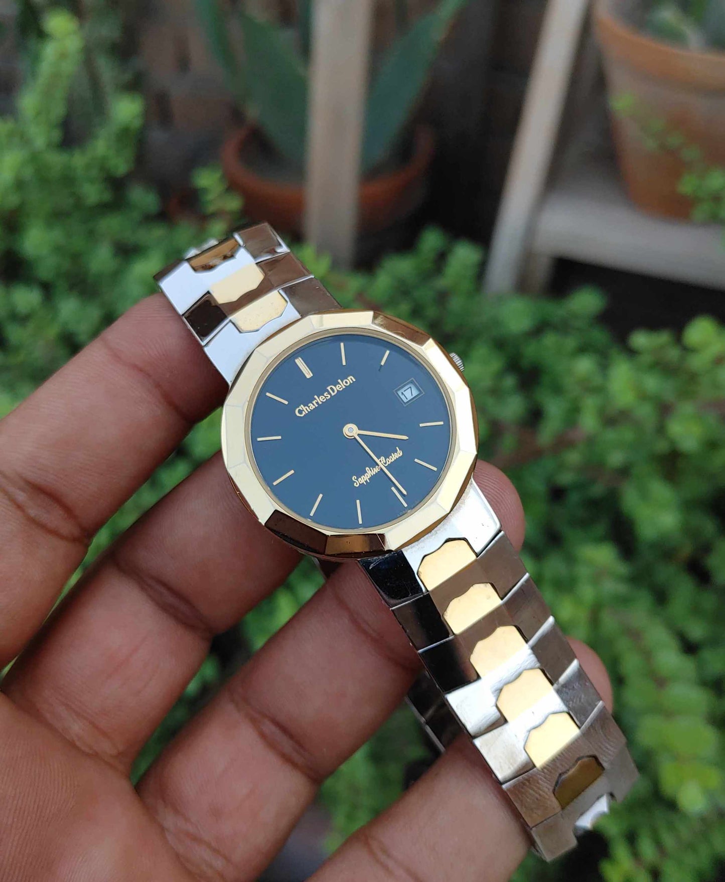 Charles Delon Vintage Two Tone Watch Premium Quartz